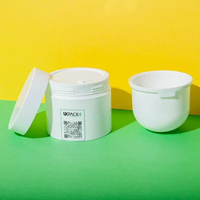pp plastic refillable cosmetic cream jar 200g - 1