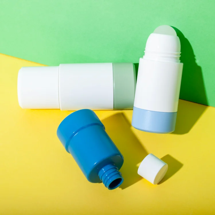 pp plastic refillable deodorant roll on bottles 50g and 75g - UKDS08