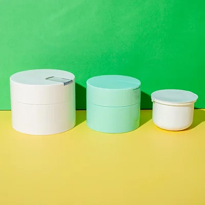 pp refillable cosmetic jar with spatula 50g 100g - UKC56