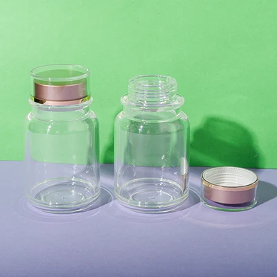 ps plastic clear pill bottle 90ml - 6