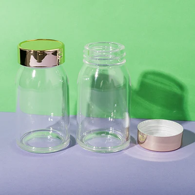 ps plastic clear supplement bottle 90ml - 6