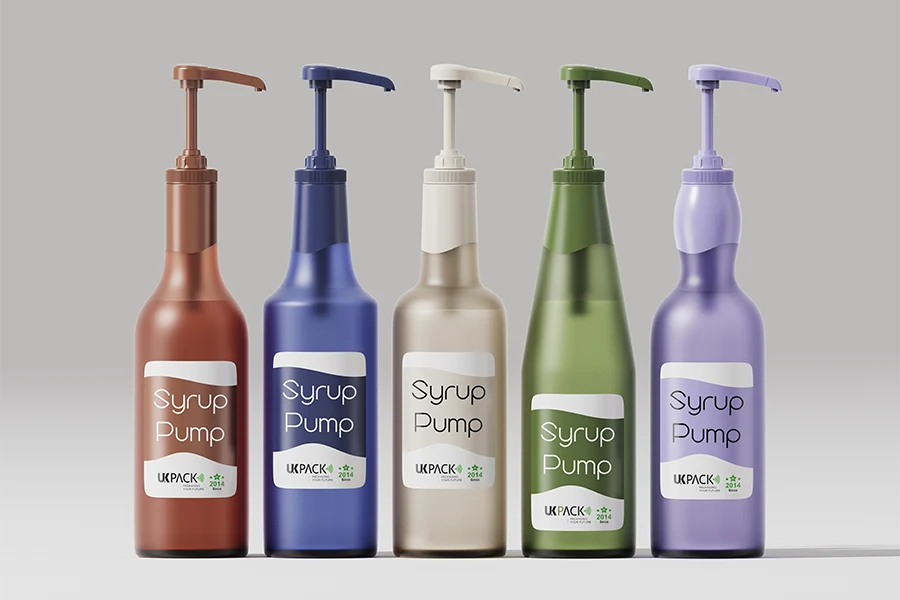 syrup bottle with dispensing pump – 1 syrup bottle with dispensing pump - 1