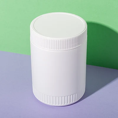 white HDPE plastic 420cc dietary supplement bottle - 7